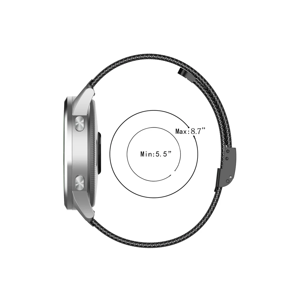 Ремешок BEHUA для часов Samsung Galaxy Watch 4/5/6, 18 мм/20 мм/22 мм, стальной браслет «Миланская петля» с пряжкой