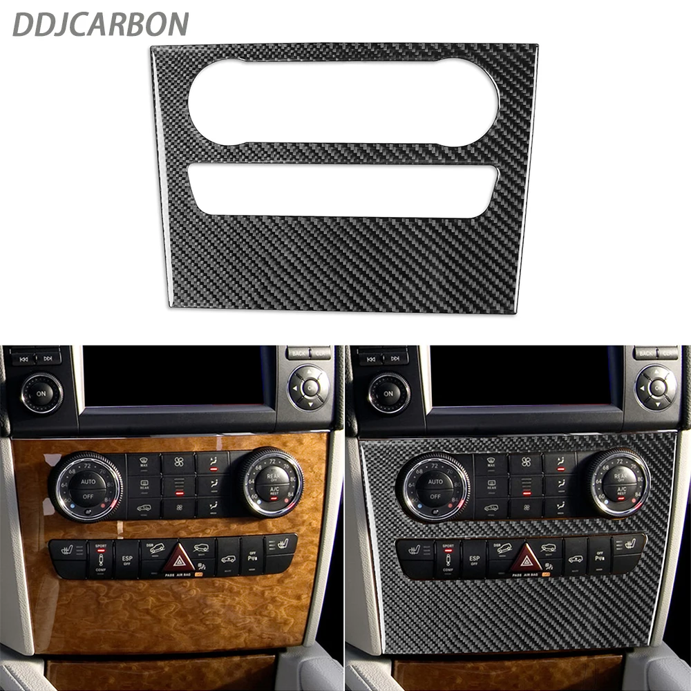 

For Benz M-class W164 2005-2011 Carbon Fiber Central Air Conditioning Control Panel Trim Cover Car Interiors Accessories Sticker