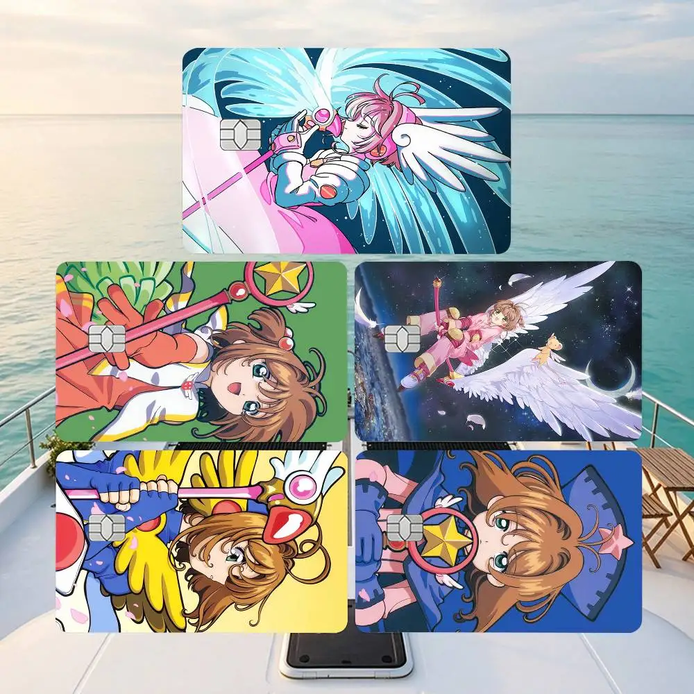 Cardcaptor S-Sakura Cute Anime Character  Credit Card HD Stickers Small Chip Waterproof Sticker Game Card Decal Gift