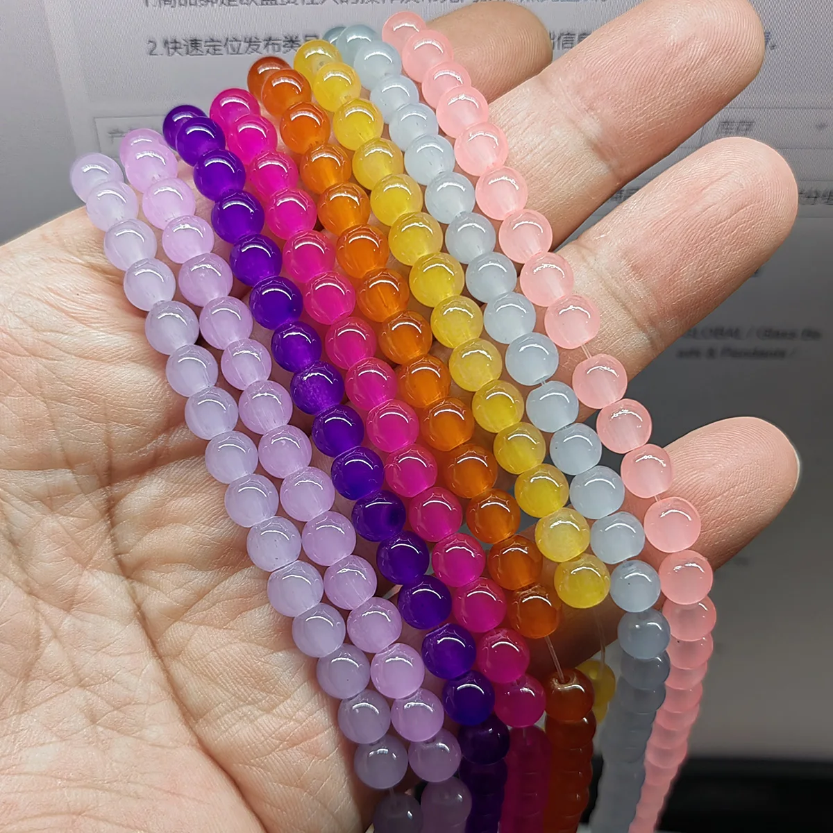 120pcs 6mm Round Opaque Glass Loose Spacer Beads Wholesale Bulk Lot For Jewelry Making DIY Crafts Findings