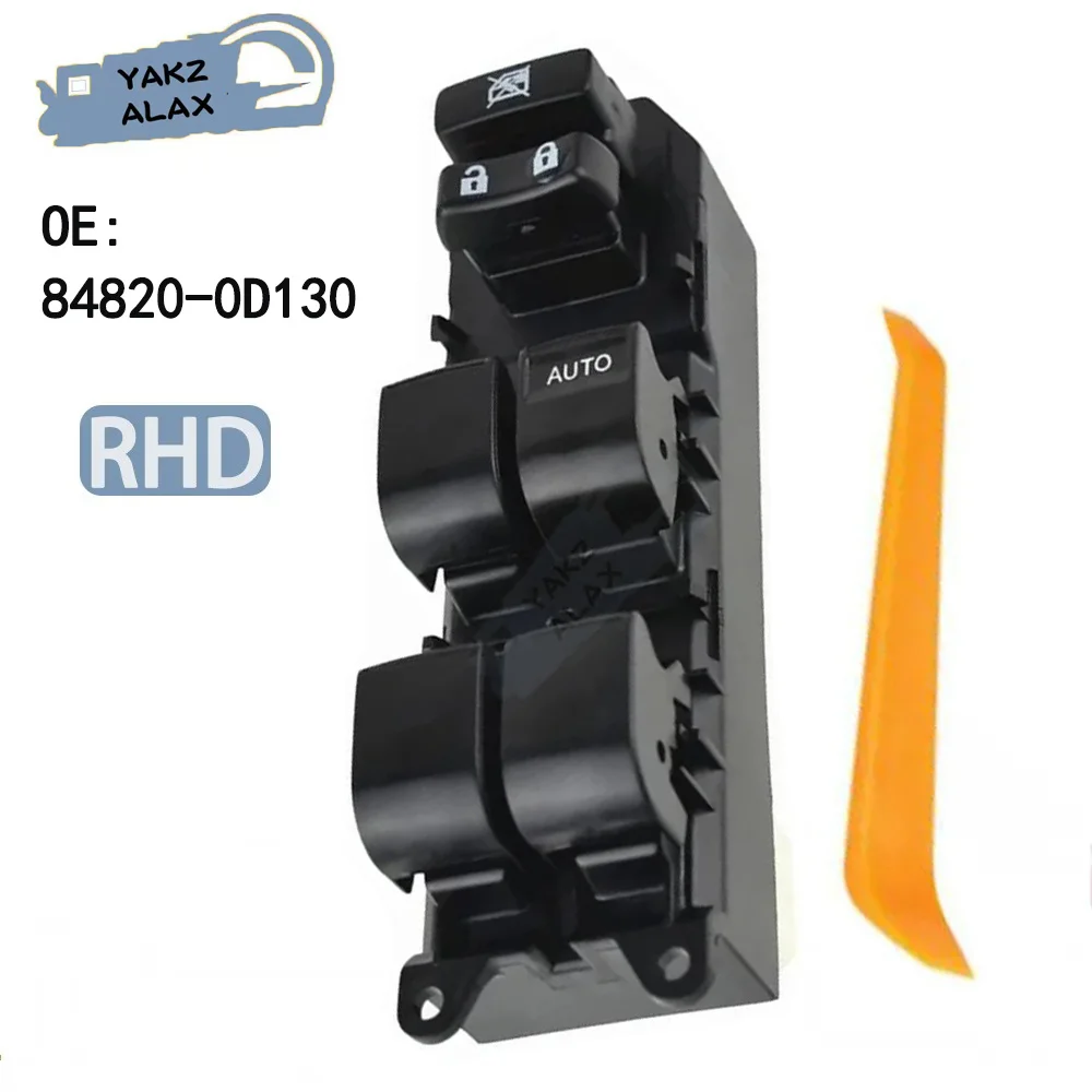 

Front Right Driver Side Electric Master Power Window Control Switch for Toyota Camry Tacoma Yaris Prius Venza CT200h 84820-0D130
