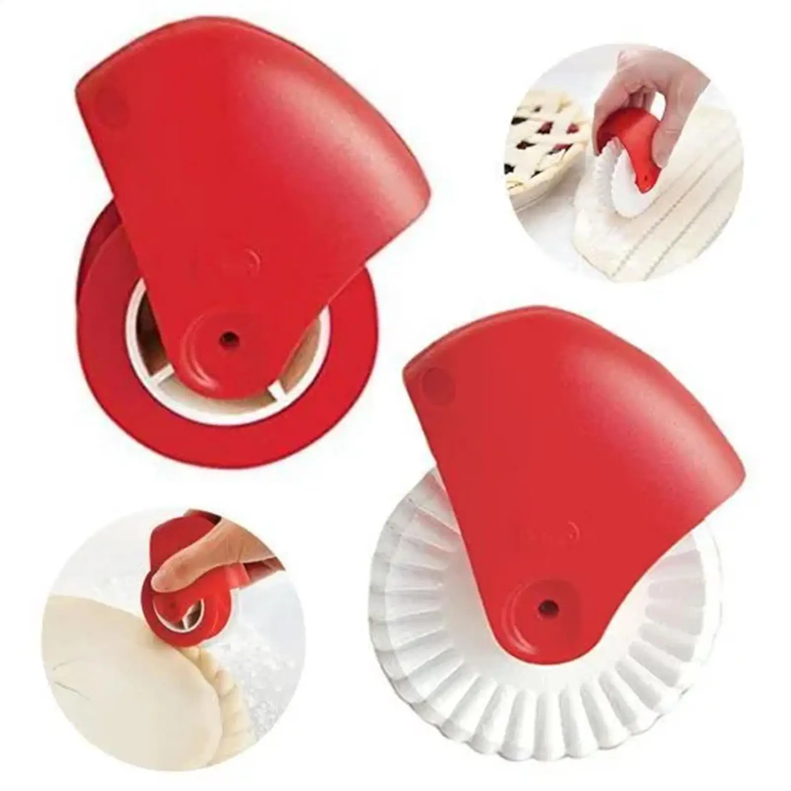 Kitchen Pizza Pastry Lattice Cutter Pastry Pie Decor Cutter Plastic Wheel Roller for Pizza Pastry Pie Crust Baking Cutter Tools