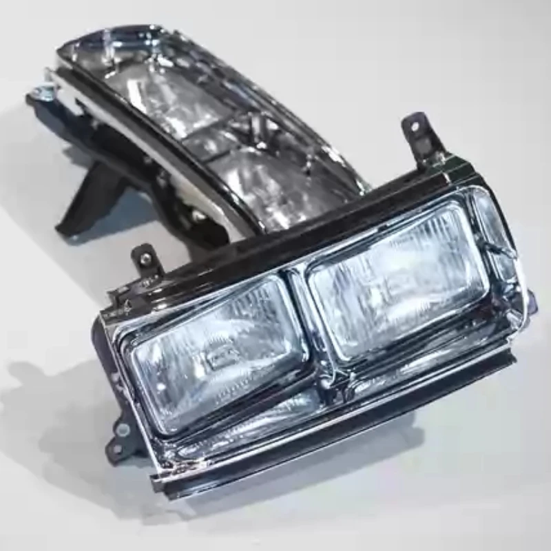 Front Headlight Assembly Corner Light Chrome Frame for Toyota Land Cruiser LC80 Daytime Running Light Turn Signal