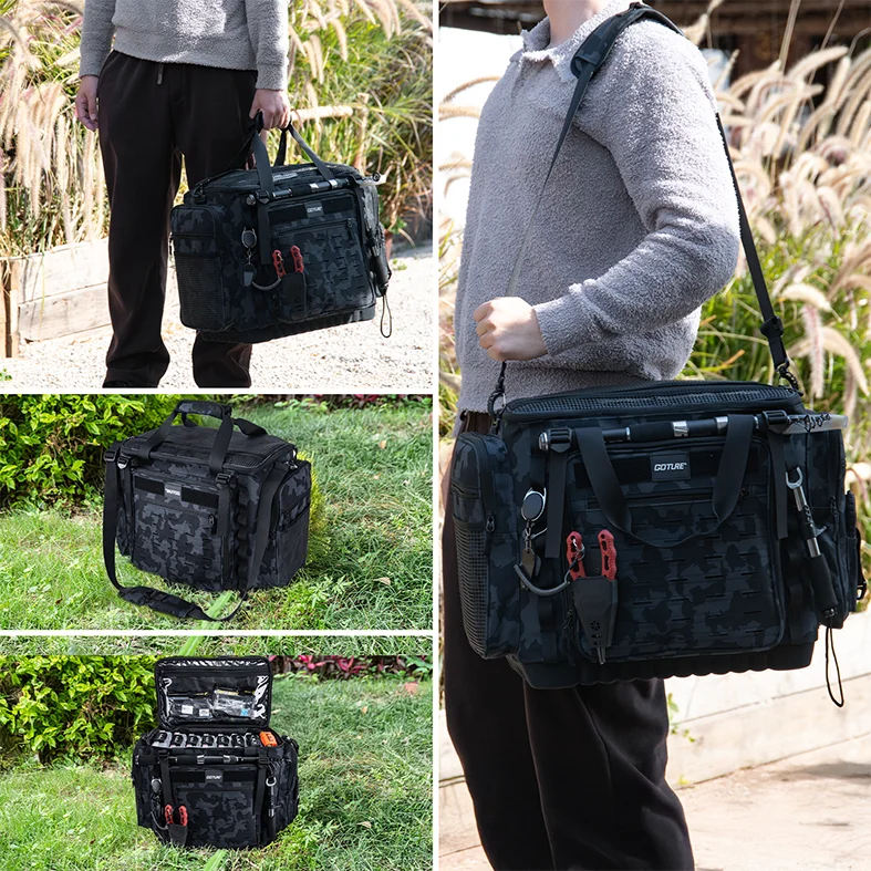 

Goture Waterproof Fishing Bag 53*32*38cm 65L High-capacity Multi Functional Storage Bag for Rod Lure Hook Fishing Accessories
