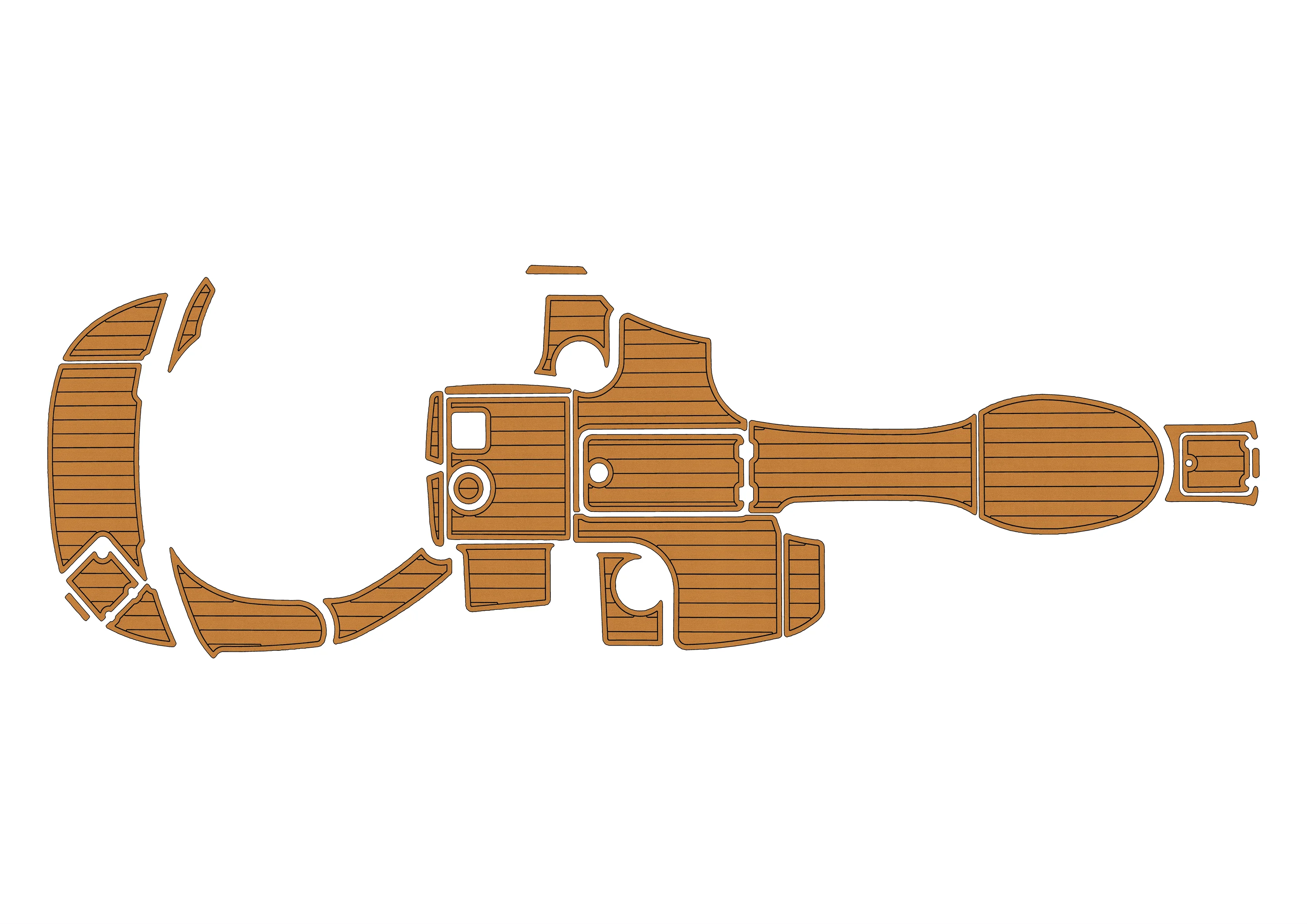 

Non-Slip EVA Faux Teak Marine Self-Adhesive 6mm Yacht Cockpit Pad for 2004-2006 Chaparral 236 Sunesta Boat Decking Easy Install