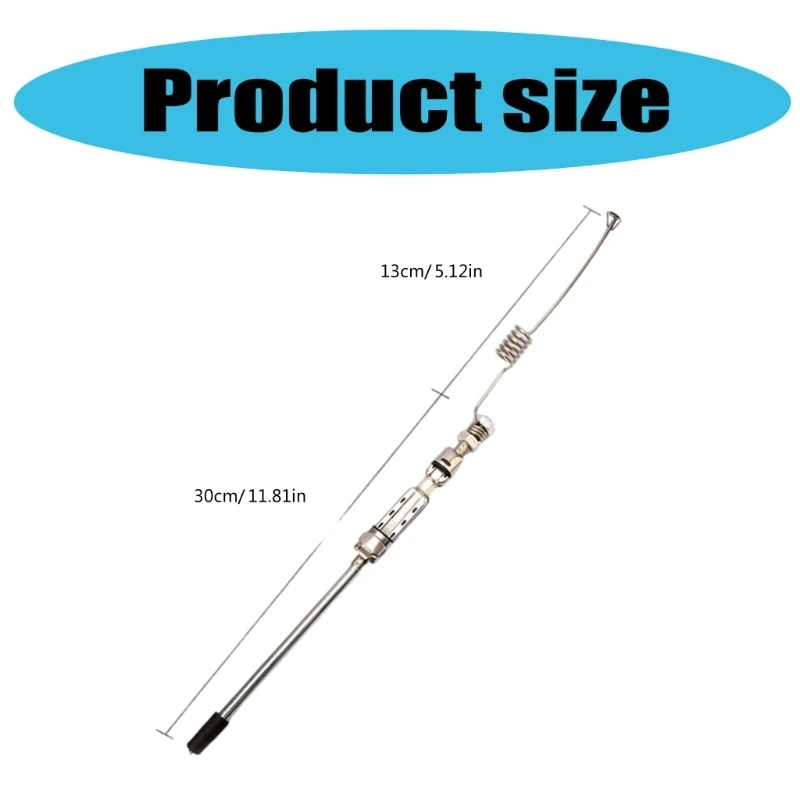 Stainless Steel Ice Fishing Rod Light Weight Freshwater Fishing Tool with Automatic Bites Sensing Technology Fishing Rod