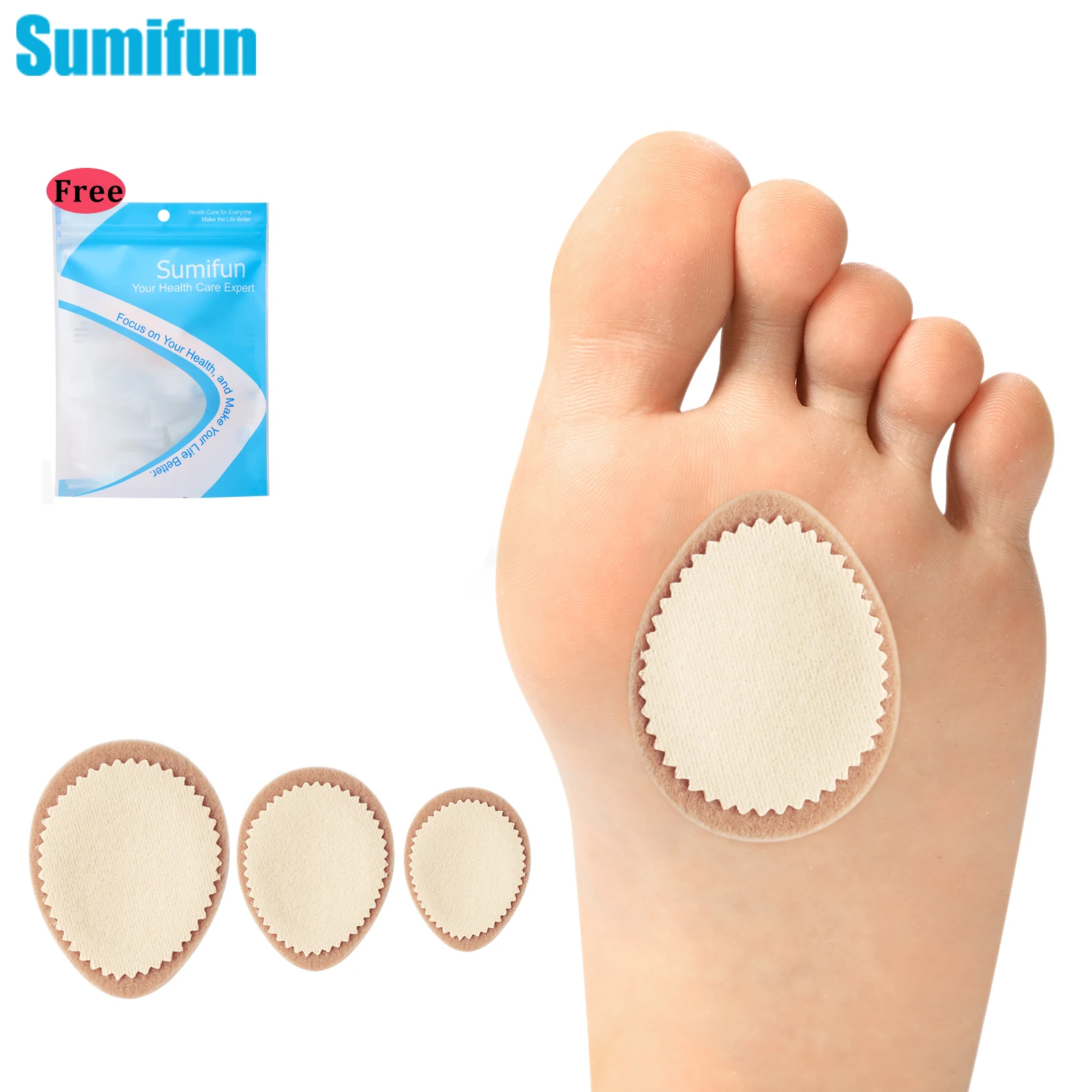 20 قطعة من وسادات حماية القدم من Sumifun لحماية أصابع القدم من قماش اللباد