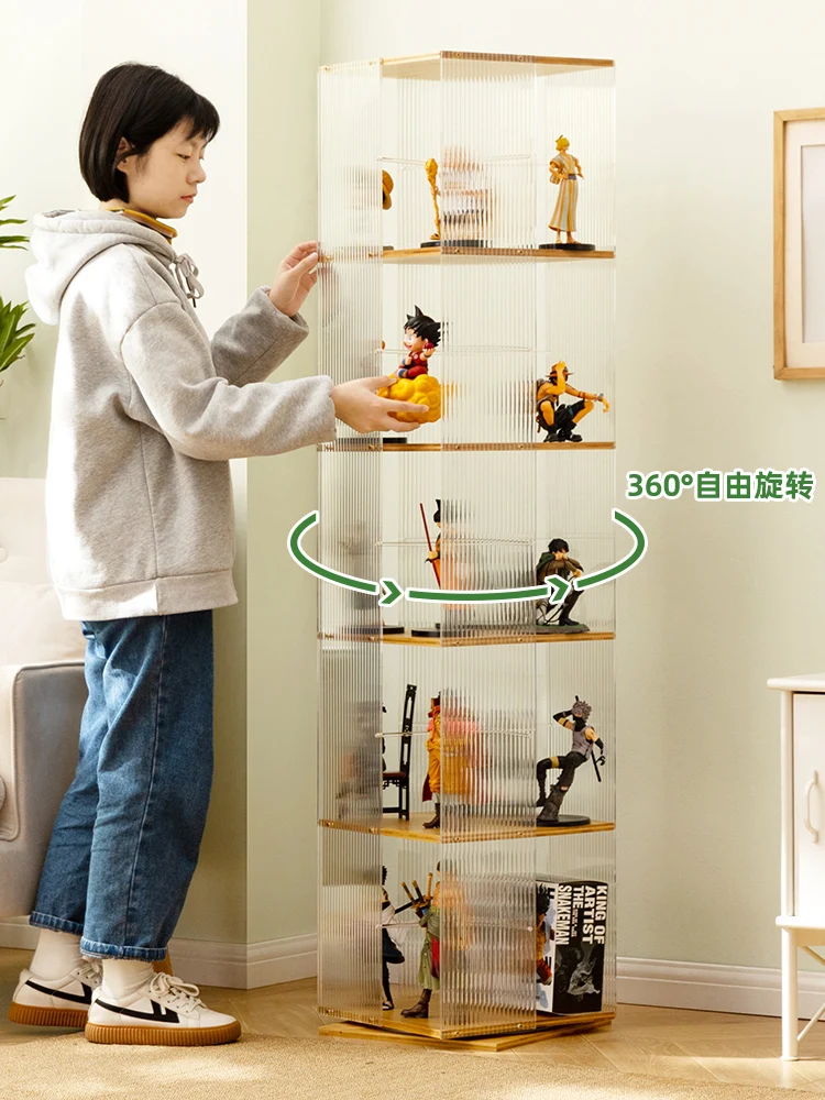 Rotating figure display box Blind box Storage display stand POP MART building block Lego rack Acrylic cabinet