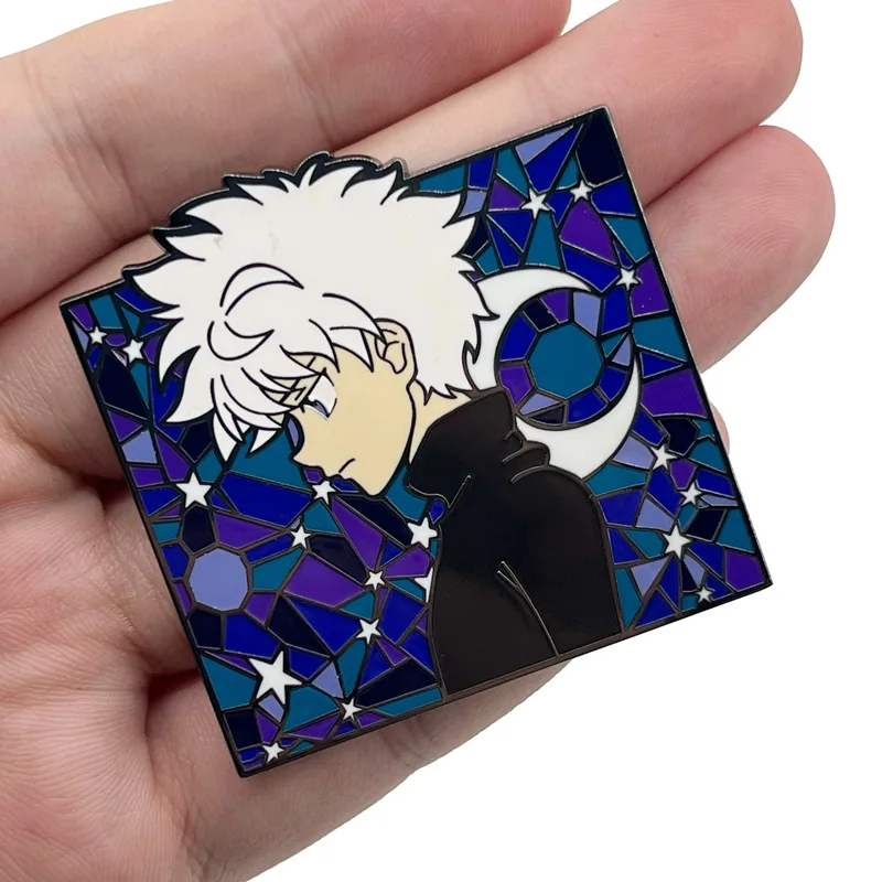 GON Killua Enamel Badges HUNTER X HUNTER Brooch Manga Pins Japanese Anime Badge for Backpack Bag Clothing Lapel Cosplay Toy Gift