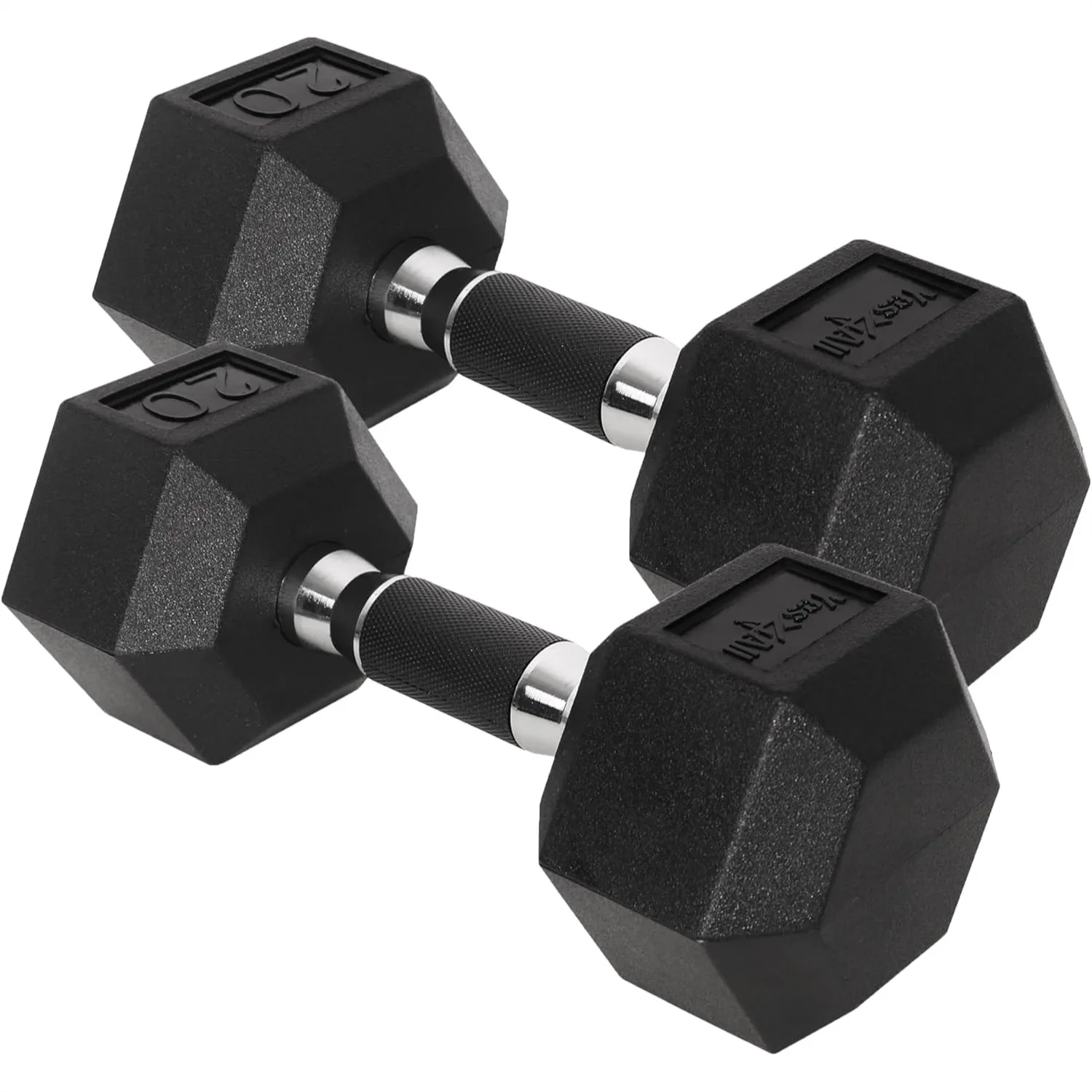 

Encased Hex Dumbbells Pair 10-30 LBS, Rubber Coated Anti-Slip Hand Weights for Home Gym