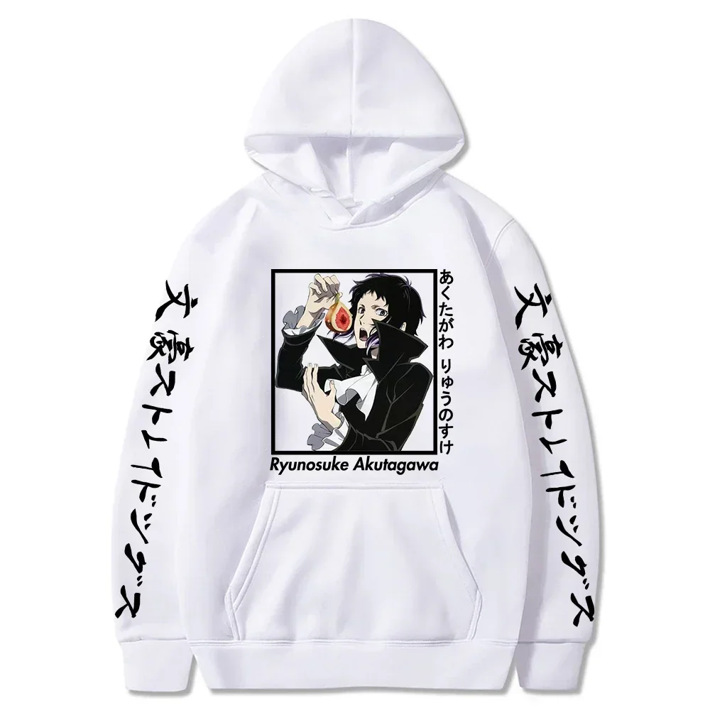 ตลกมังงะ Cool Men พิมพ์แฟชั่นผู้ชายเสื้อกันหนาว Bungo Stray Dogs Ryunosuke Akutagawa Harajuku ญี่ปุ่น Anime Hoodies Pullover