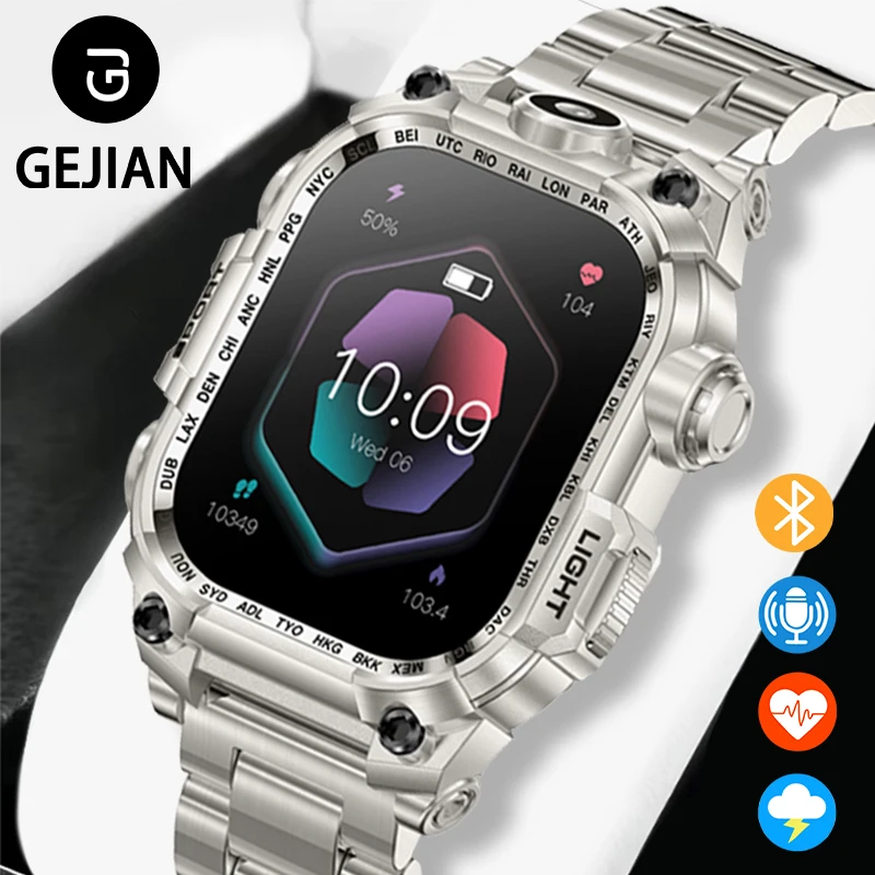 

GEJIAN New Smart Watch 2.01-inch TFT Screen 320 * 390 Resolution 650mAh Battery Heart Rate and Blood Pressure Monitoring Watch