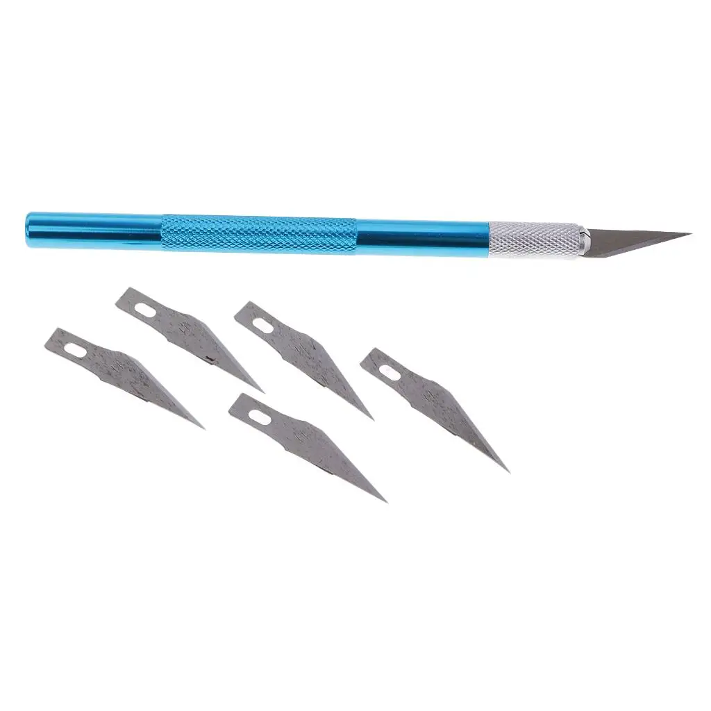 Metal Handle Craft Non- with 5 Pieces Blade Cutter Engraving