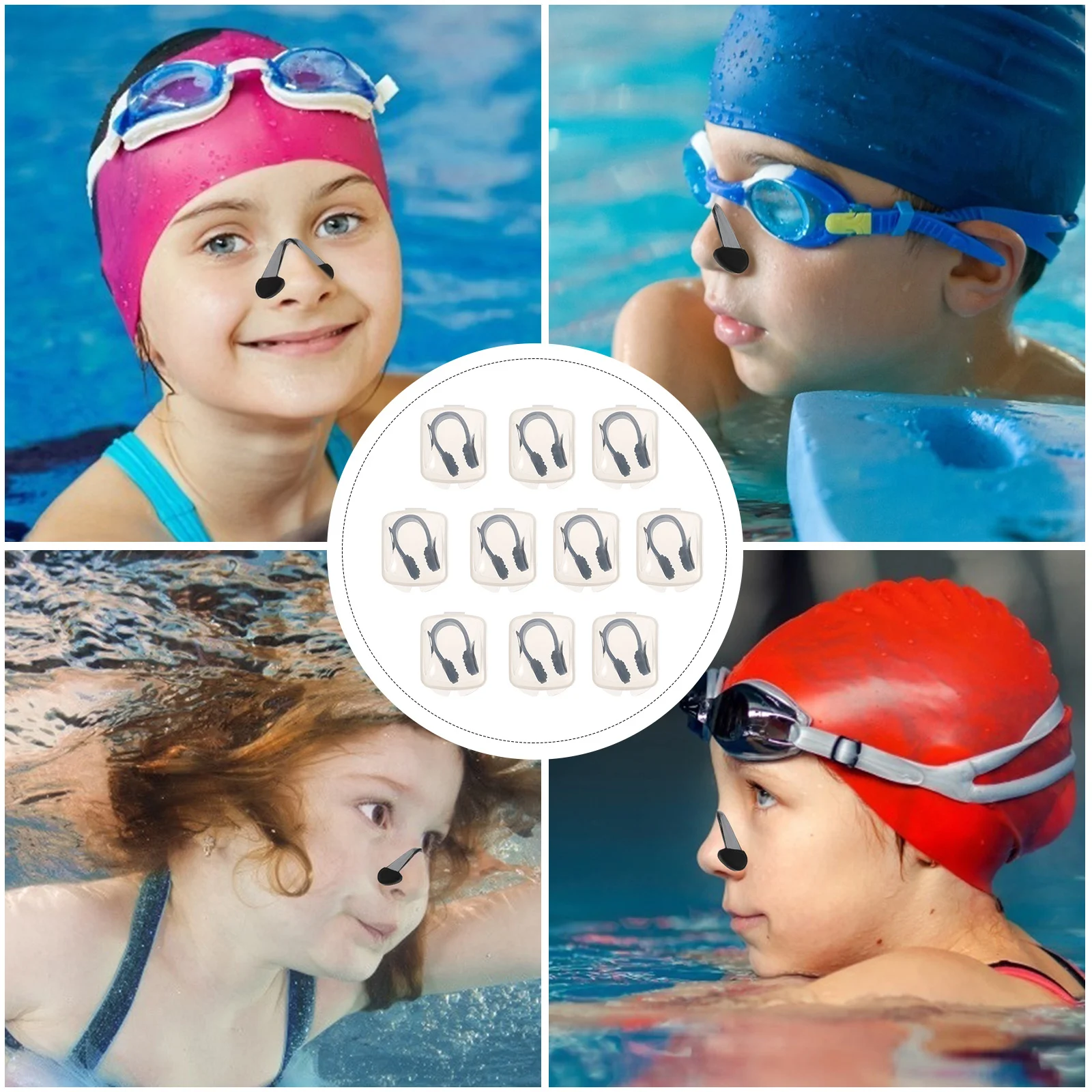 10 قطعة مشبك أنف احترافي مقاوم للماء محمول للسباحة في الأماكن المغلقة والخارجية مشبك أنف ملحقات حمام السباحة مستلزمات السباحة #6