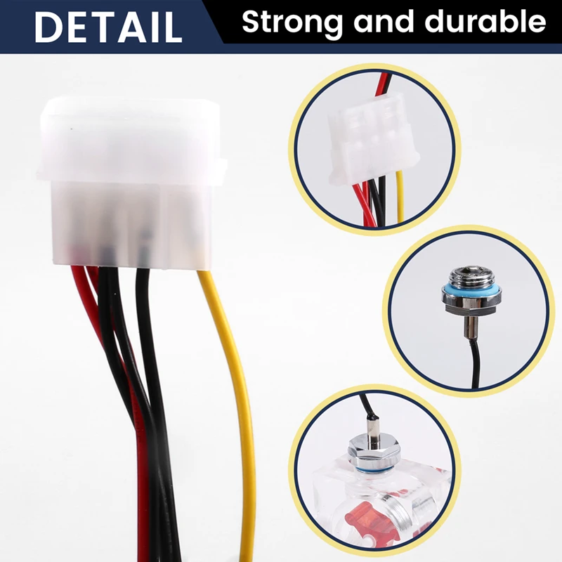 Three Way Flow Meter LED Thermometer For Water Cooling Liquid Cooler Computer Radiator Supplies Temperature Meter