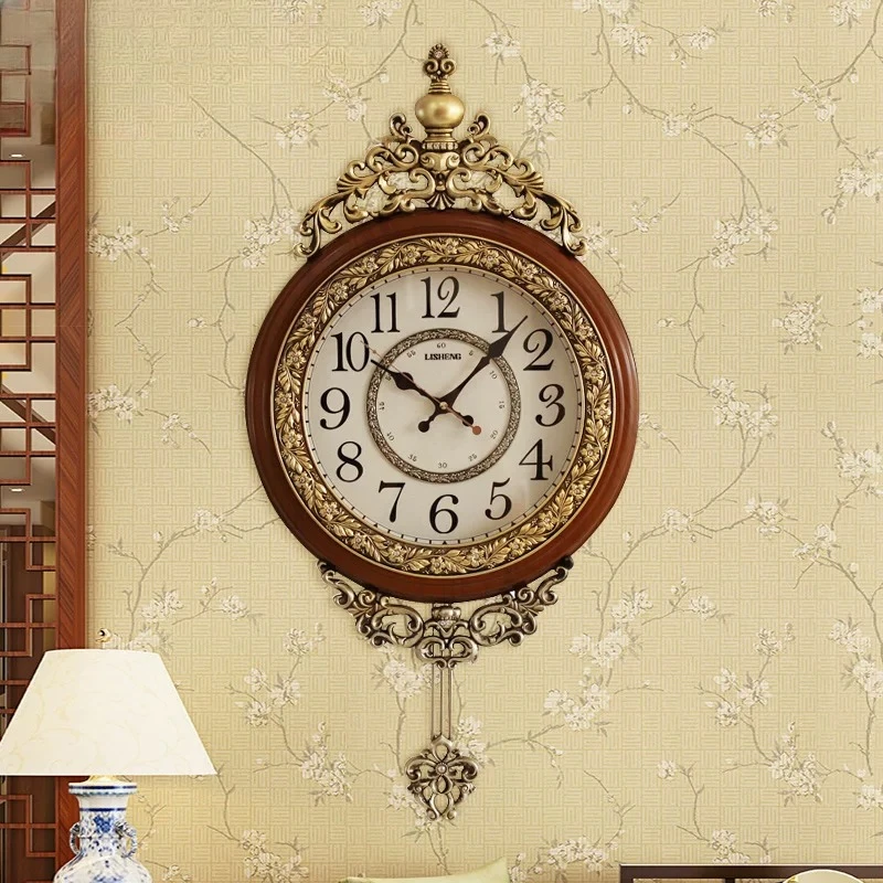 Luxury Living Room Wall Watch Design Creative Modern Aesthetic Clock Wall Nordic Vintage Horloge Murale Ornaments Home Decor