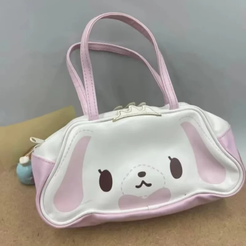 New Kawaii Cute Sanrio Sugarbunnies Bag Pink Double Sided Pu Handbag Single Shoulder Bag With Large Capacity Ins Gift For Girls