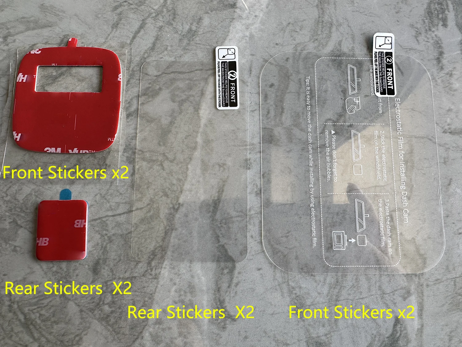 for Baseus Dash Cam Sticker and Static Stickers for Baseus Rear Camera Stickers 2pcs