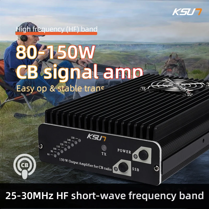KSUN CB-P150 CB Radio Amplifier SSB Radio Power Amplifier With 80W-150W High Power
