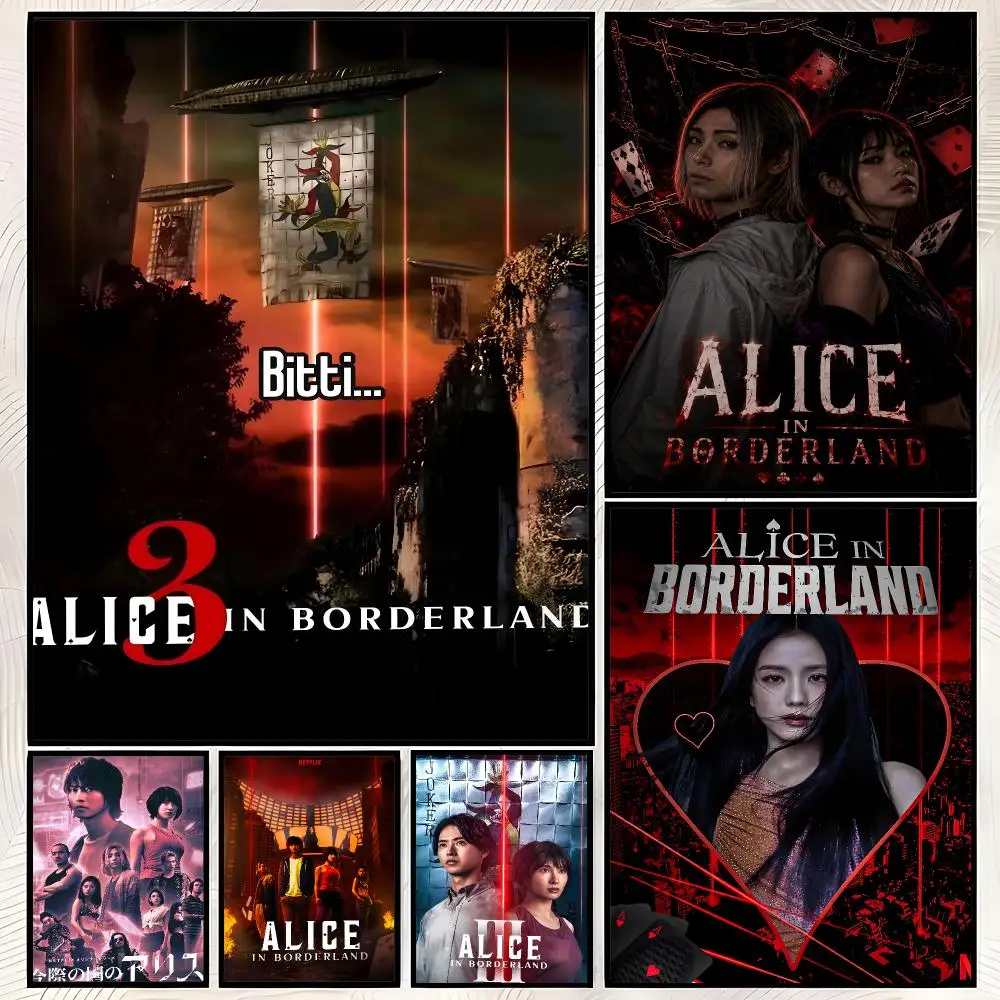 TV Alice In Borderland Poster Self-Stick HD PP paper Wall Art Poster, Waterproof Decor for Bedroom, Living Room and Home