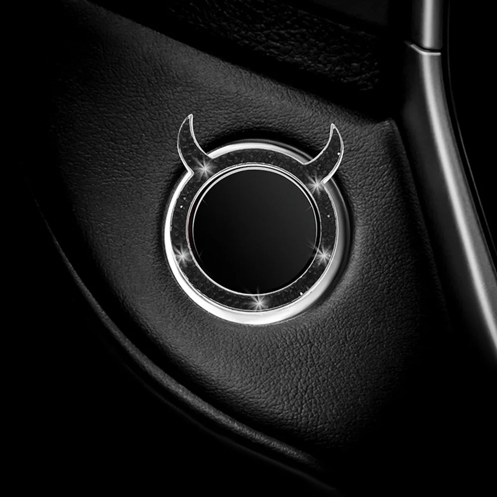 

Pink Zinc Alloy Start Decoration Sticker Car Ignition Button Cover Anti Rust Durable Push Start Bling Car Accessories