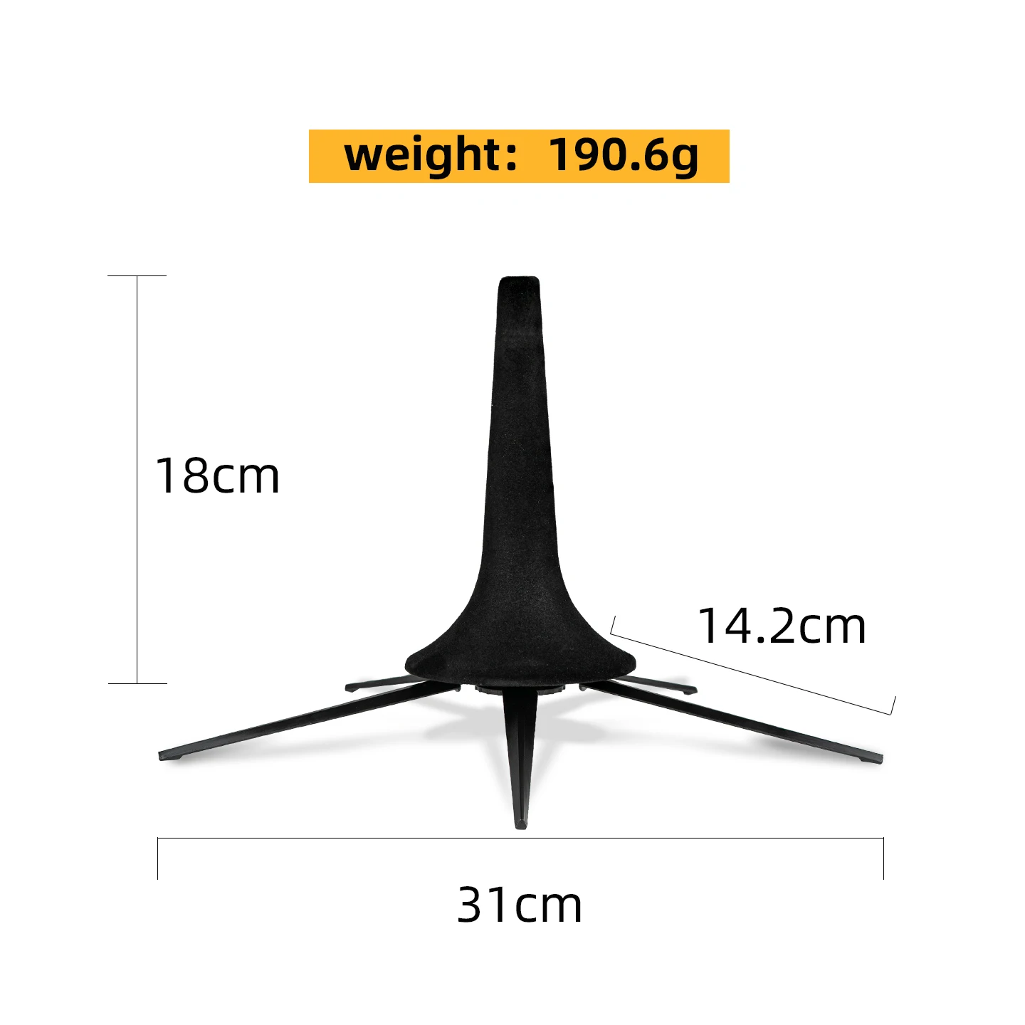 B-حامل أداة البوق المسطح حامل عرض رف البوق المحمول القابل للطي يمكن وضعها في فم جرس أداة البوق