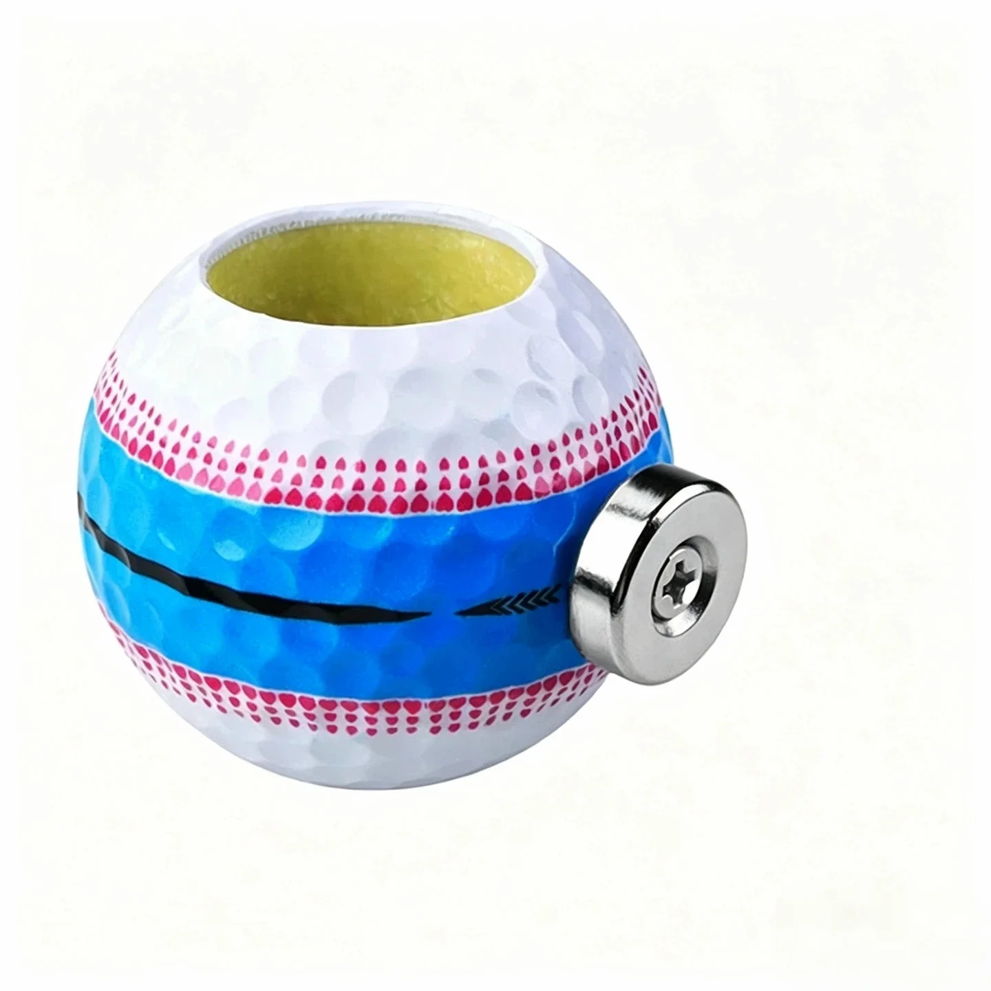 Golf Ball Appearance Cigar Holder with Magnet Durable Cigar Clip Cigar Gifts for Golfer Can Be Adsorbed On The Cart Or Railing