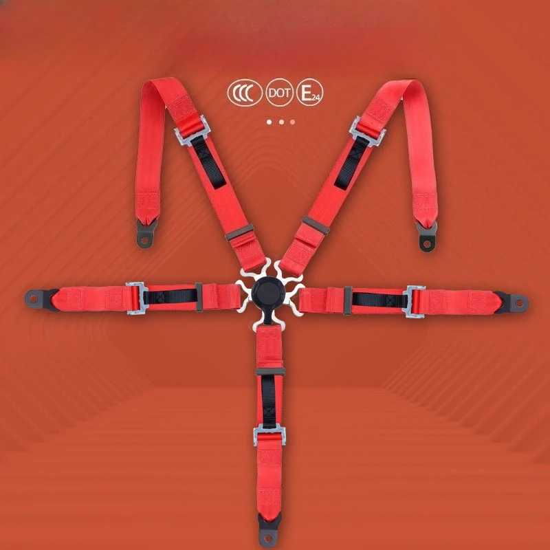 Customized 5-Point Racing Seat Belt with 2inch 3Inch CamLock Buckle Steel Safety Belt Racing Cars Polyester ABS Nylon Material
