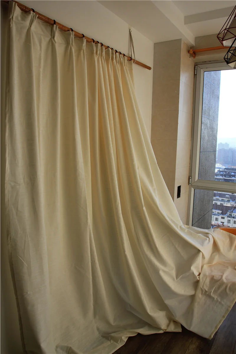 Modern Simple Semi-blackout Curtains for Living Room Bedroom,  Cotton Linen Blended Kitchen Short Curtains Blinds