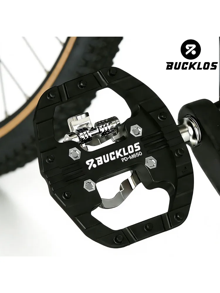 AliExpress BUCKLOS Bicycle Pedal Dual-Funcion MTB Clipless Flat Ultralight Pedals Platform Mountain Bike Pedal Sealed Bearing Cycling Parts