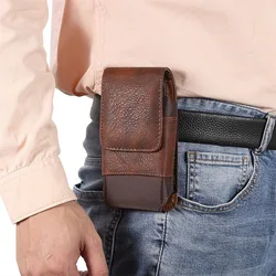 Phone Cases for iPhone Samsung Xiaomi Oneplus Accessories Luxury Holster Leather High-end Belt Clip Holder Cell Phones Pouch