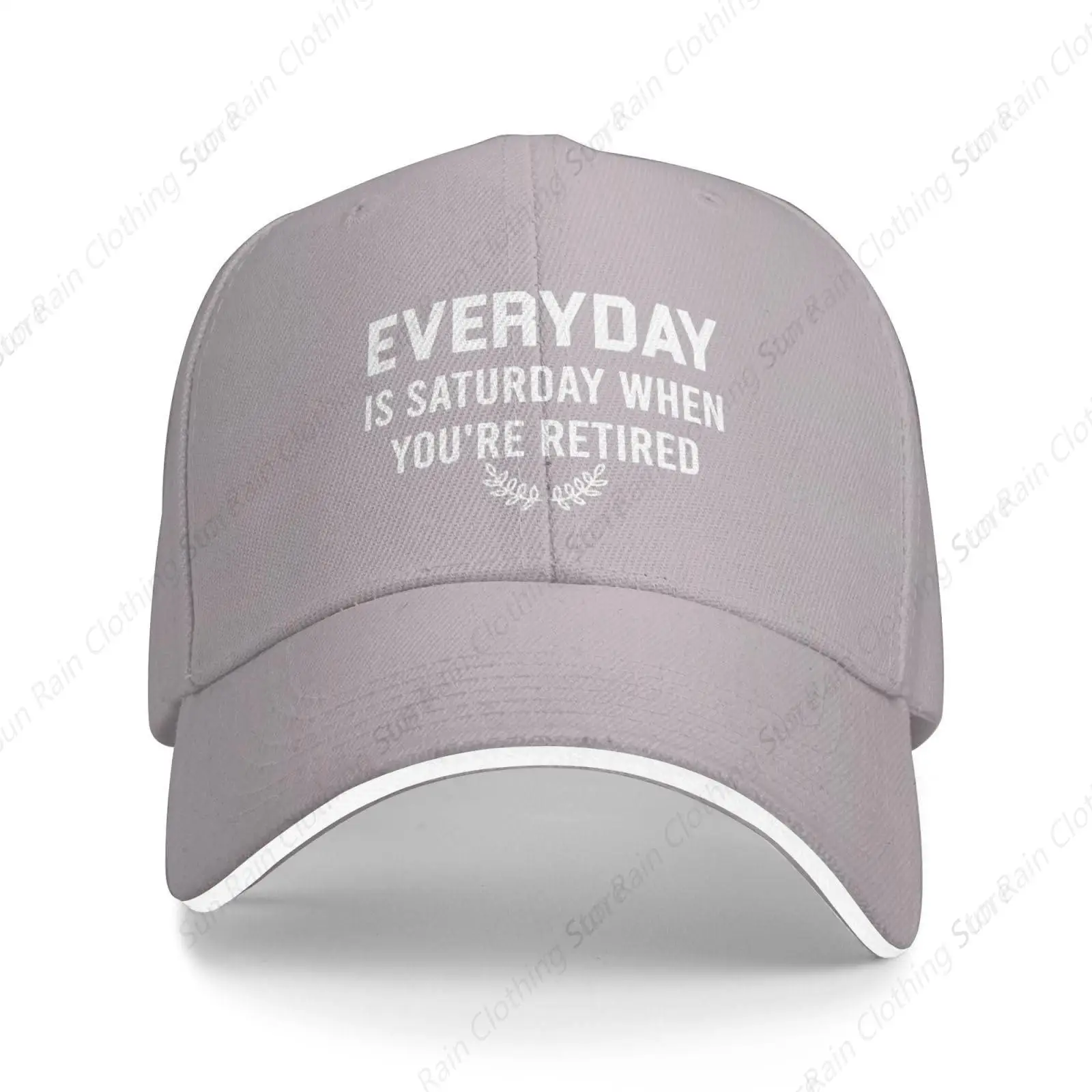 I'M Retired Everyday Is Saturday Hat Men's Wide Brim Baseball Cap Adjustable Low Profile Sports Dad Hats