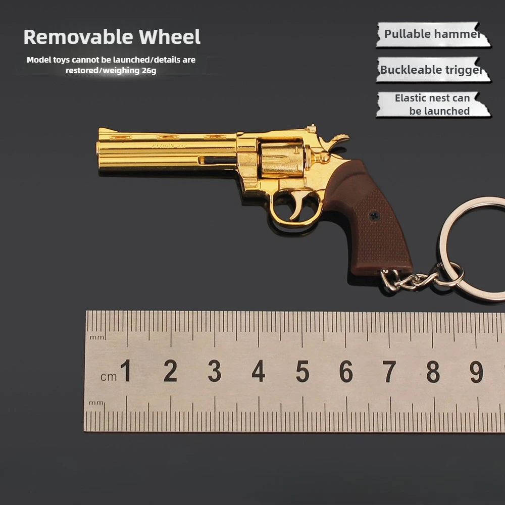 

Мини-сплав, маленький кулон-пистолет, 1:3, модель захвата, левое колесо, металлический брелок, съемная версия, коллекция игрушек, орнаментов