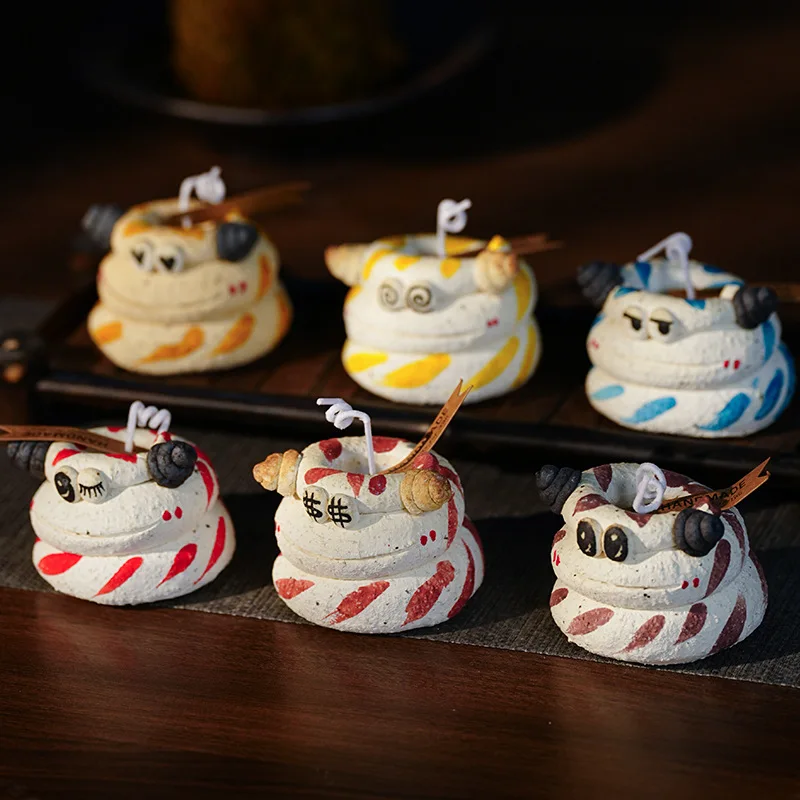 Hand Pinched Ceramic Creative Scented Candle Ornament Ignition Type Aroma Stone Indoor Long Lasting Fragrance Home Desktop Decor
