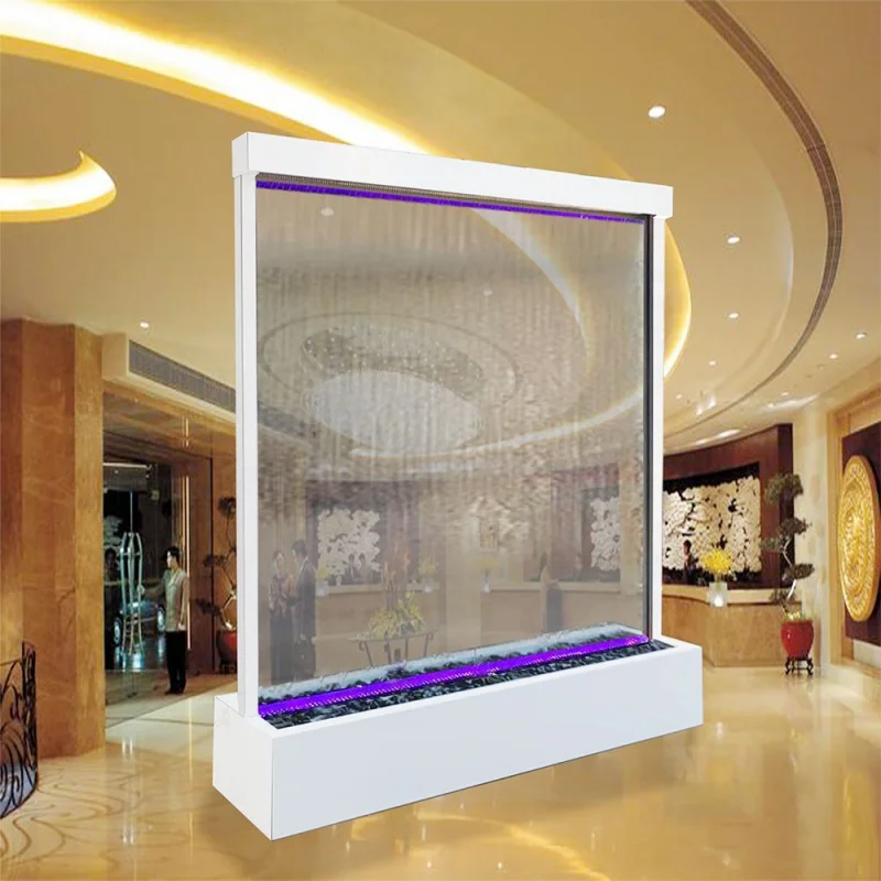 Custom. Factory price best sale indoor decoration stainless steel glass waterfall and fountains for home