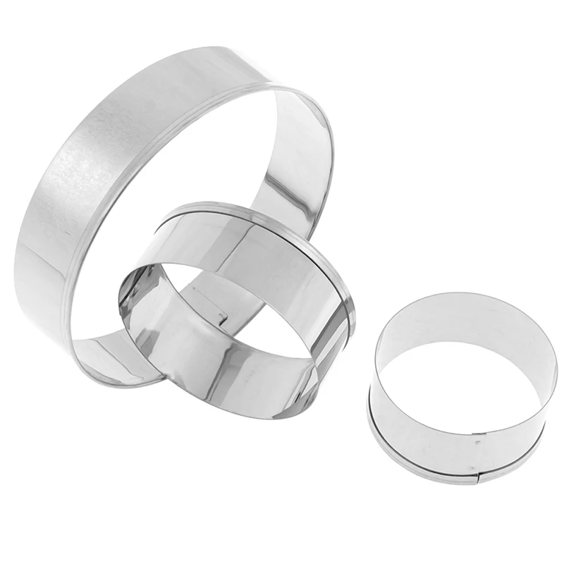 

5Pcs/Set Round Circle Stainless Steel Cookie Cutter Biscuit DIY Baking Pastry Mold Baking Cutting Maker Tools Kitchen Gadgets