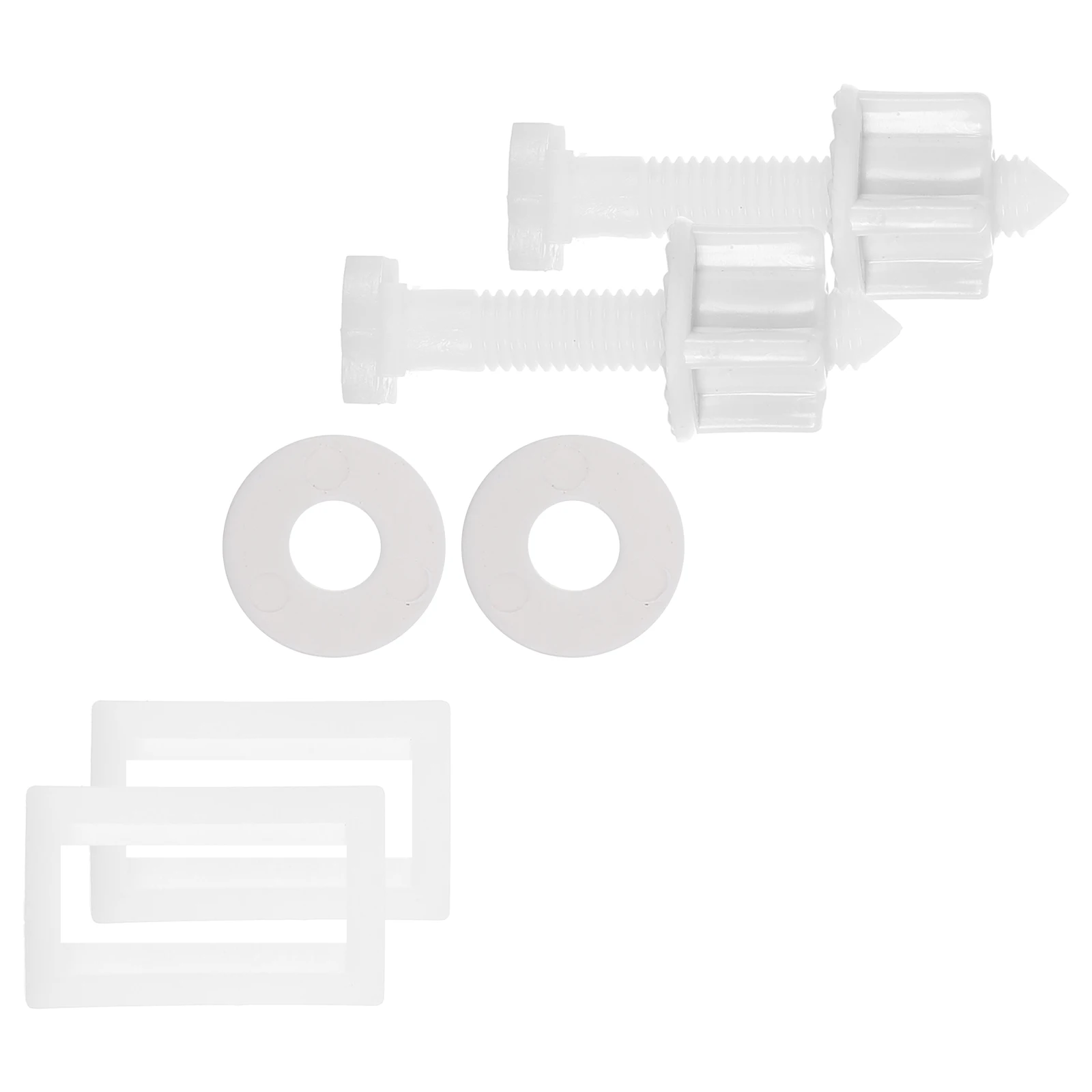 

2pcs 2 Sets Plastic Hinge Bolt Nuts Washers Fixing Kit Durable Easy Install Bowl Seat Hardware Accessories Plastic Toilet
