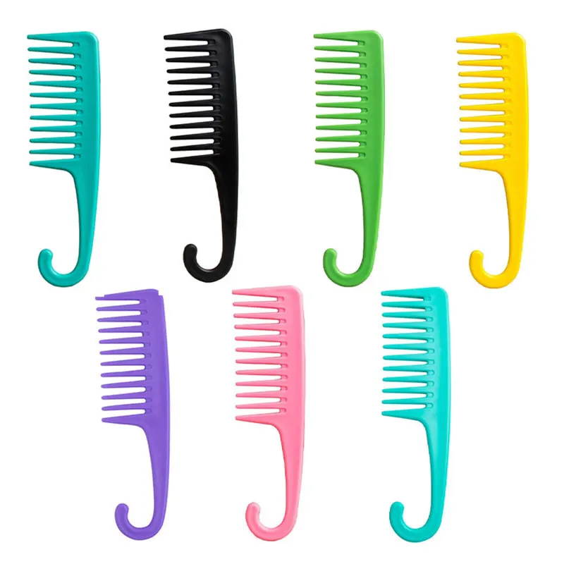 

7 PCS High Quality Wide Tooth Comb Wet Curly Hair With Shower Comb Large Curly Hair With Hook Comb Wig Hand Curl Comb