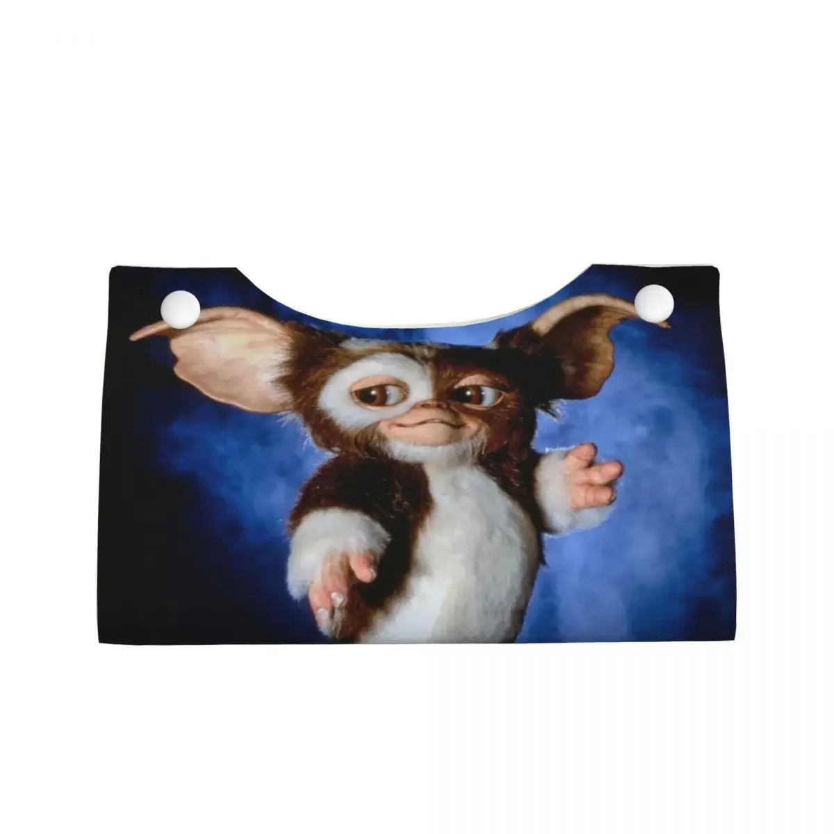 Custom Gremlins Facial Tissue Box Cover Rectangular Gizmo Mogwai Monster Movie PU Leather Tissue Box Holder for Car Bathroom