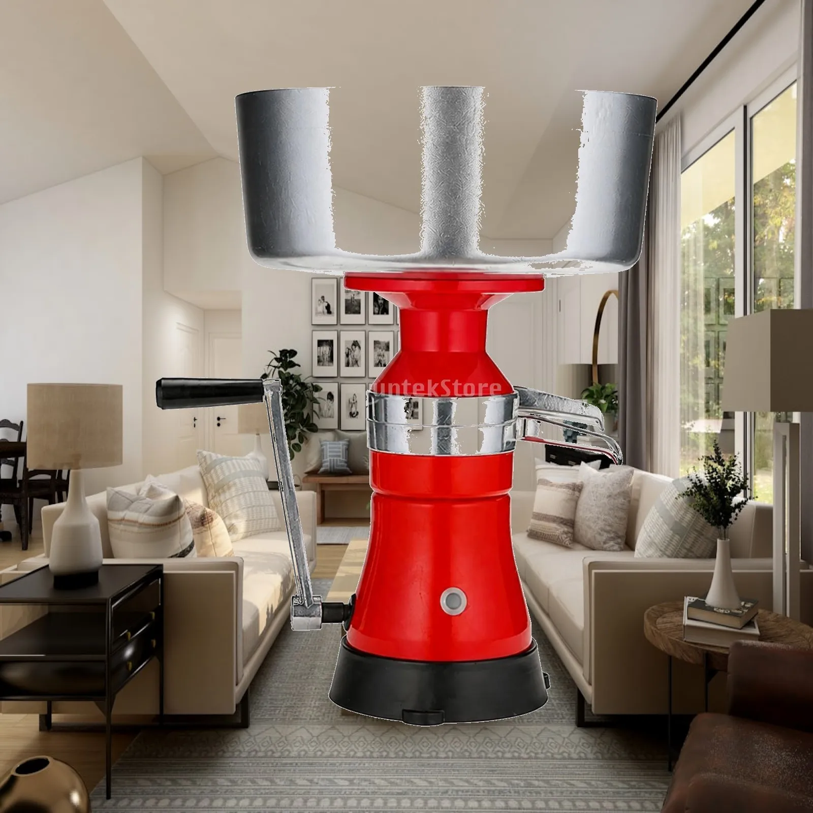 Industrial Milk Separator Manual Cream Machine Stainless Steel No Electricity Needed 80L Hour Capacity for Home Kitchen Use
