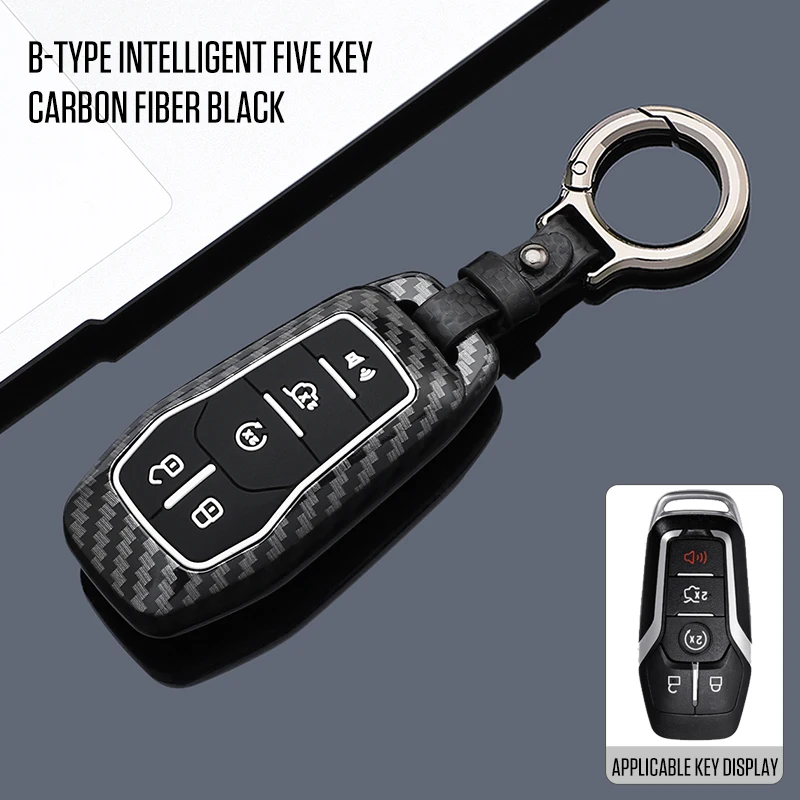 

ABS Plastic Car Key Case Shell Fob Cover For Ford Fusion Mondeo Mustang F-150 Explorer Edge 2015 2016 2017 2018 Car Accessories