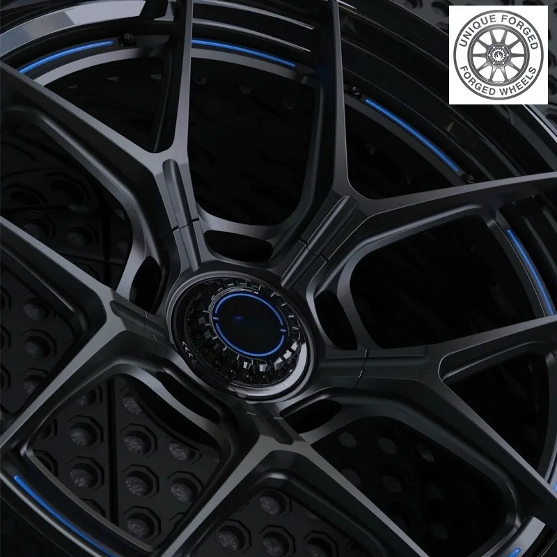 26 Style For Porsche 911 992 GT4 Carrera S Cayenne Black Deep Concave Two‑piece Aluminum Alloy Forged Wheels 5x114.3/5x120/5x112