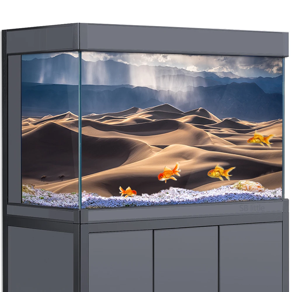 

Reptile Habitat Background Sky Desert 3D HD Printing Wallpaper Fish Tank Aquarium Background Decorations PVC Landscape Poster