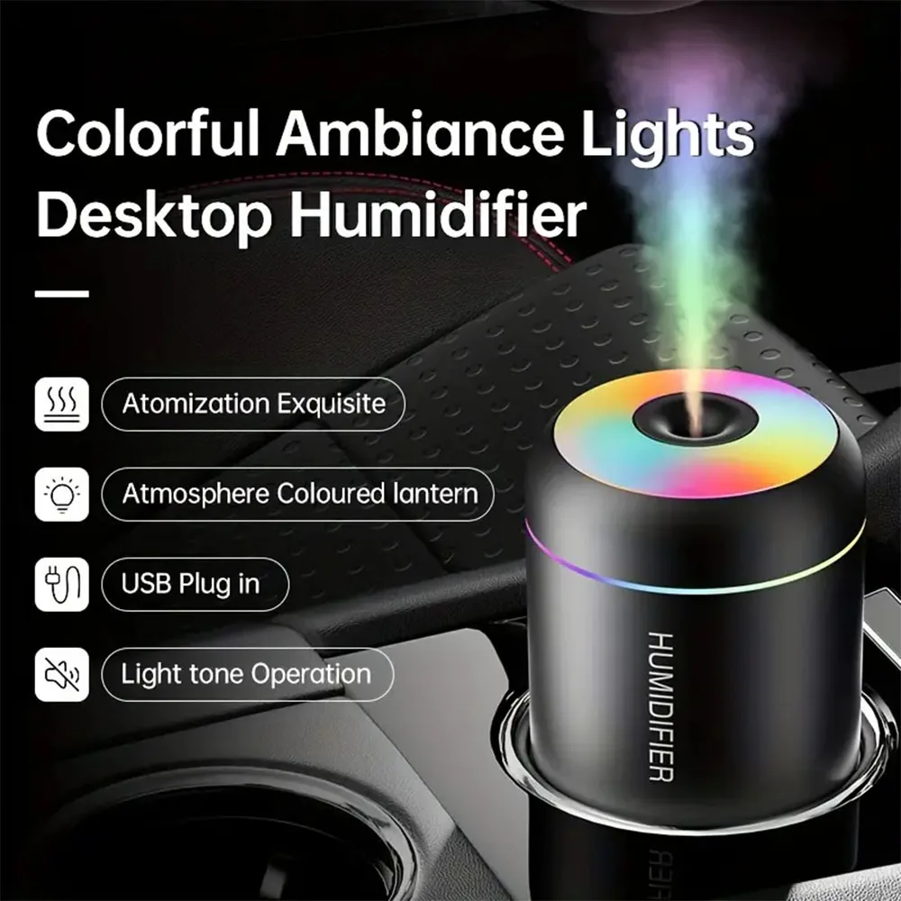 Mini Air Humidifier USB Electric Aroma Diffuser Essential Oil Purifier Aromatherapy Mist Maker Lights for Car Home Bedroom