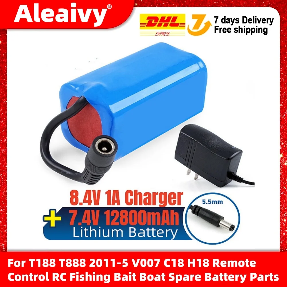 7,4 V 19800 mAh Batterie mit USB Ladegerät Für T188 T888 2011-5 V007 C18 H18 Fernbedienung RC angeln Köder Boot Ersatz Batterie Teile