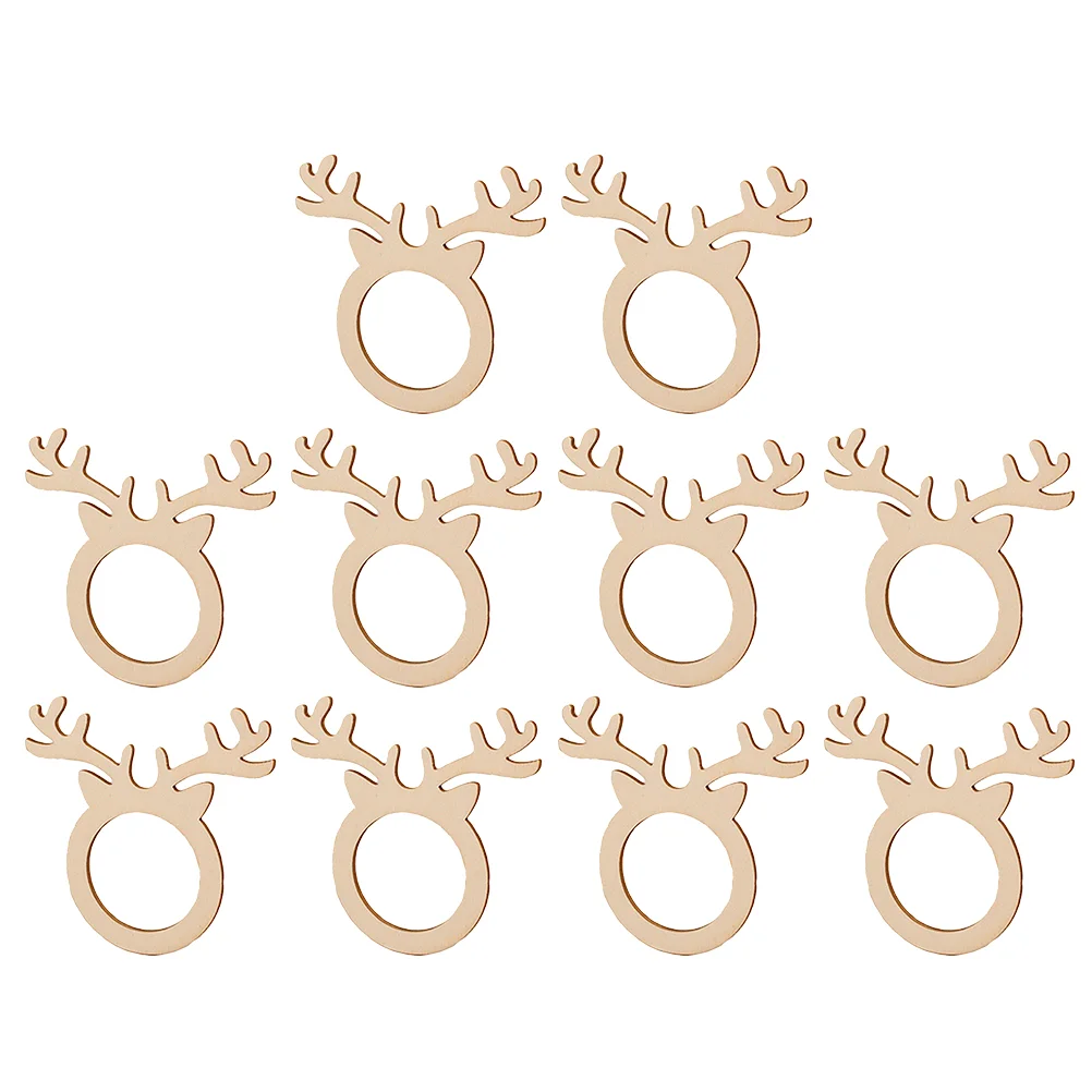 10 PCS New Year Napkin Rings Christmas Party Reindeer Table Decoration Holder Banquet Rabbit