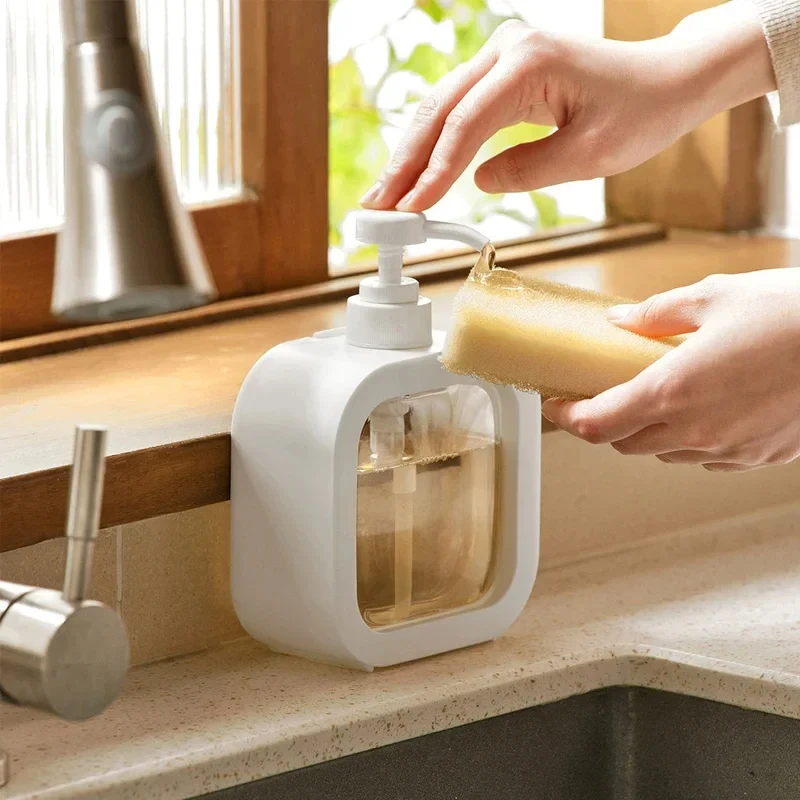 Bathroom Soap Dispenser Transparent Dispensing Bottle Refillable Emulsion Portable Travel Dispenser Empty Bath Pump Bottle