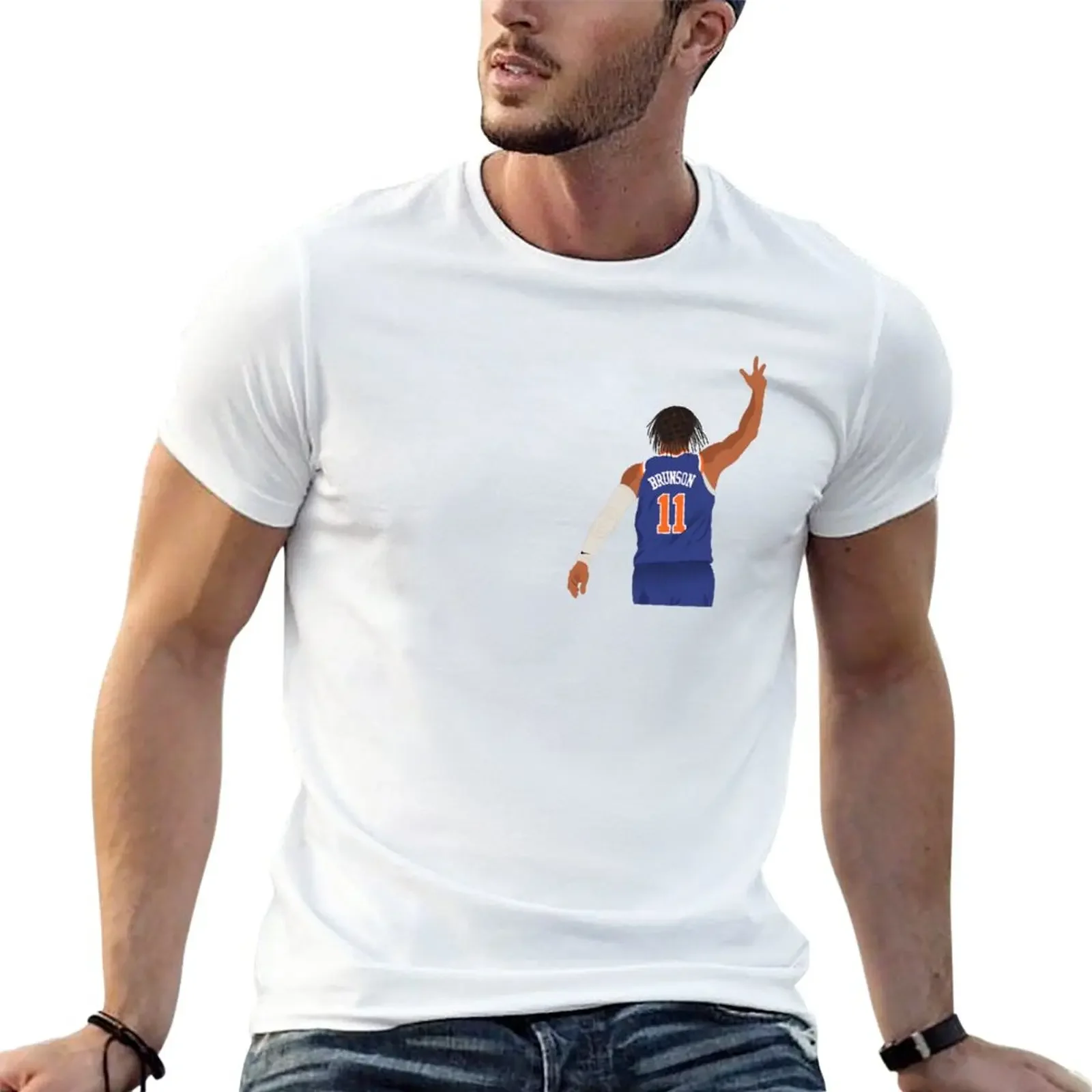 JALEN BRUNSON T-Shirt quick-drying animal prinfor boys mens vintage t shirts