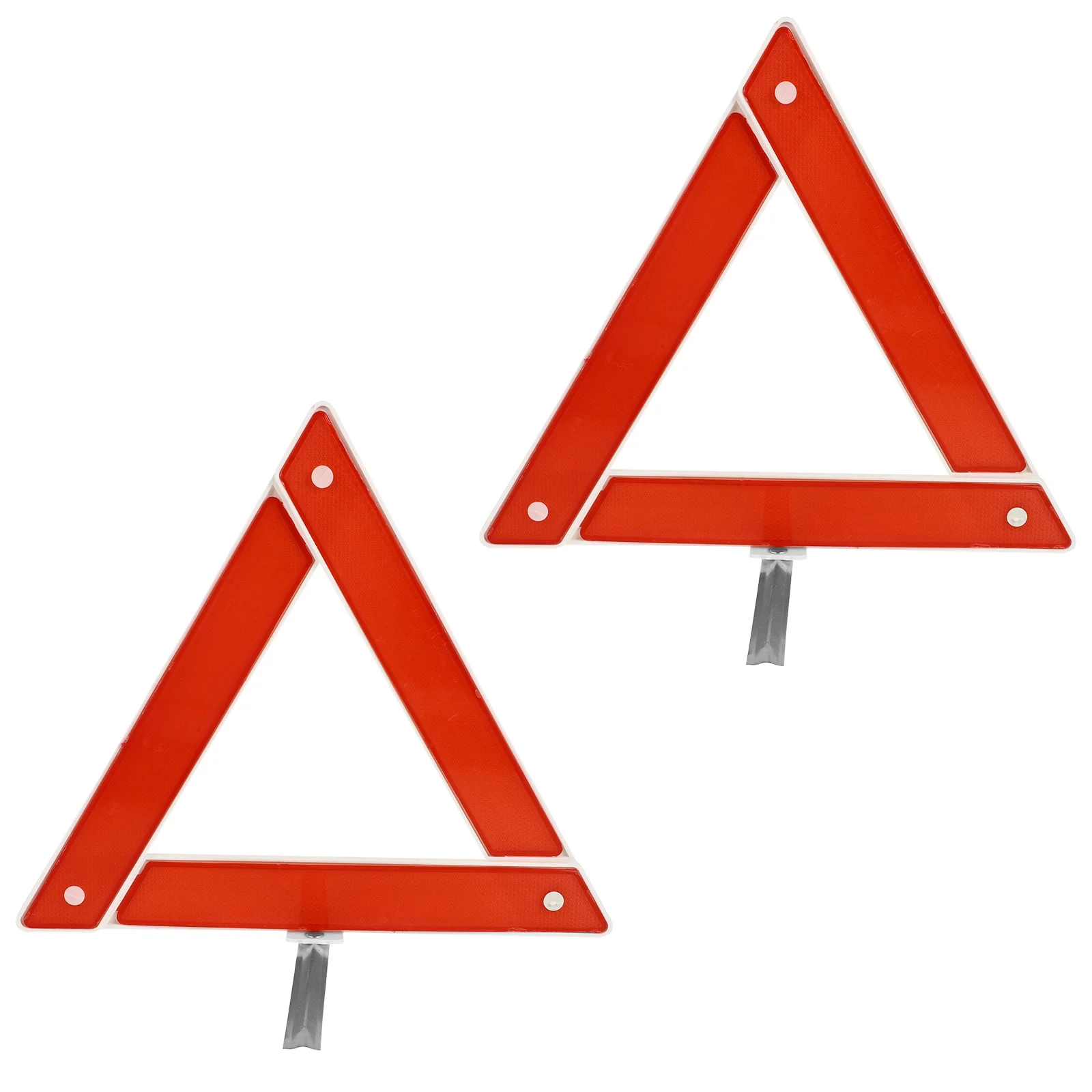 2pcs Car Warning Triangle Road Safety Sign Folding Durable Auto Emergency Tool For Road Construction Vehicle Maintenance