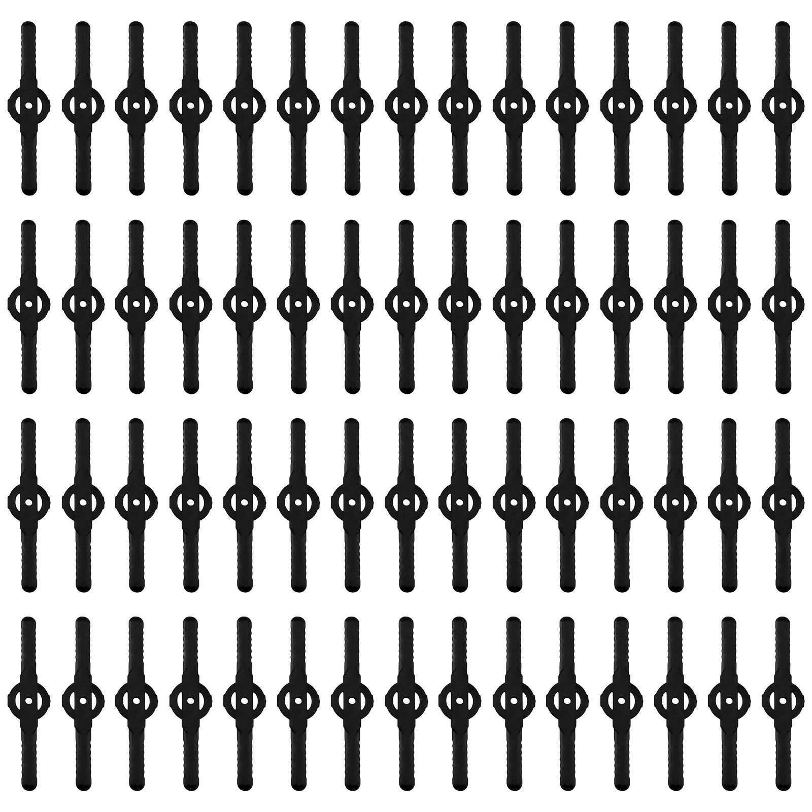 60Pcs String Trimmer Kopf Klingen Mehrzweck Universal Unkraut Trimmer Kopf Kunststoff Mähen Klingen Stroh Mäher Klinge Zubehör